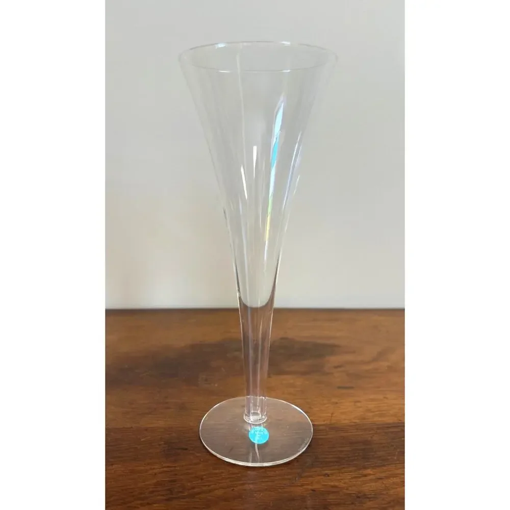 Tiffany & Co Trumpet Crystal Hollow Stem Champagne Flute 9.25